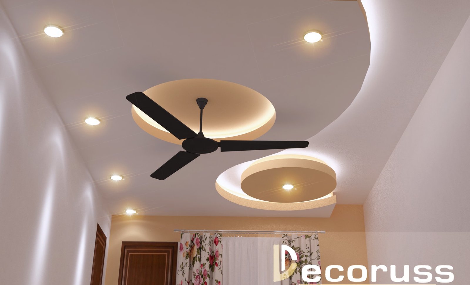 3D interior design and rendering image of false celing