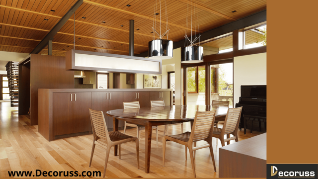 Modern wooden false ceiling design for hotel