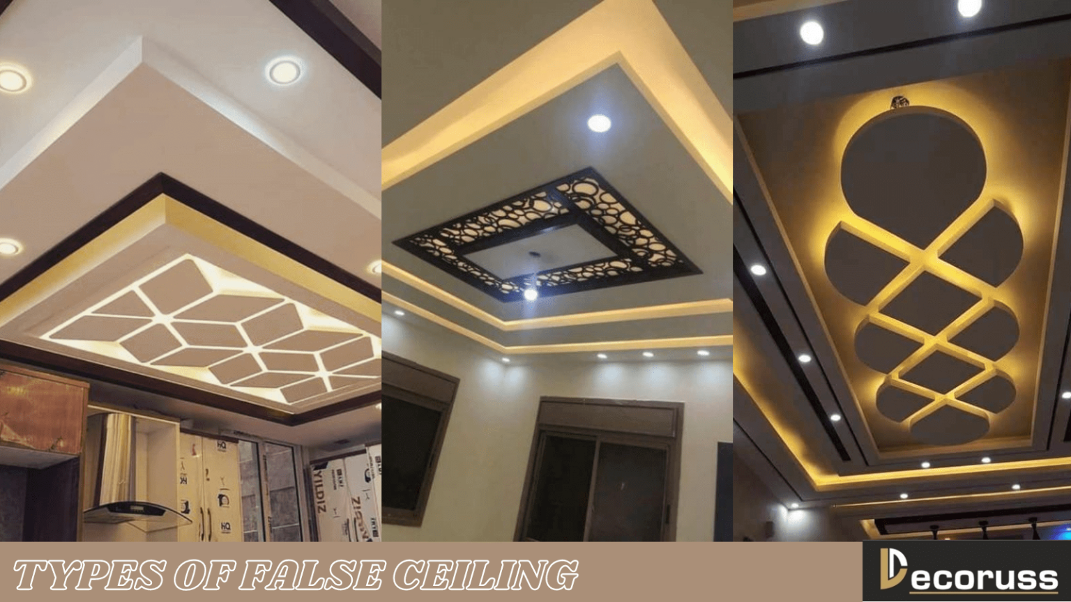 Types of false ceiling for home & office in Lucknow by Decoruss